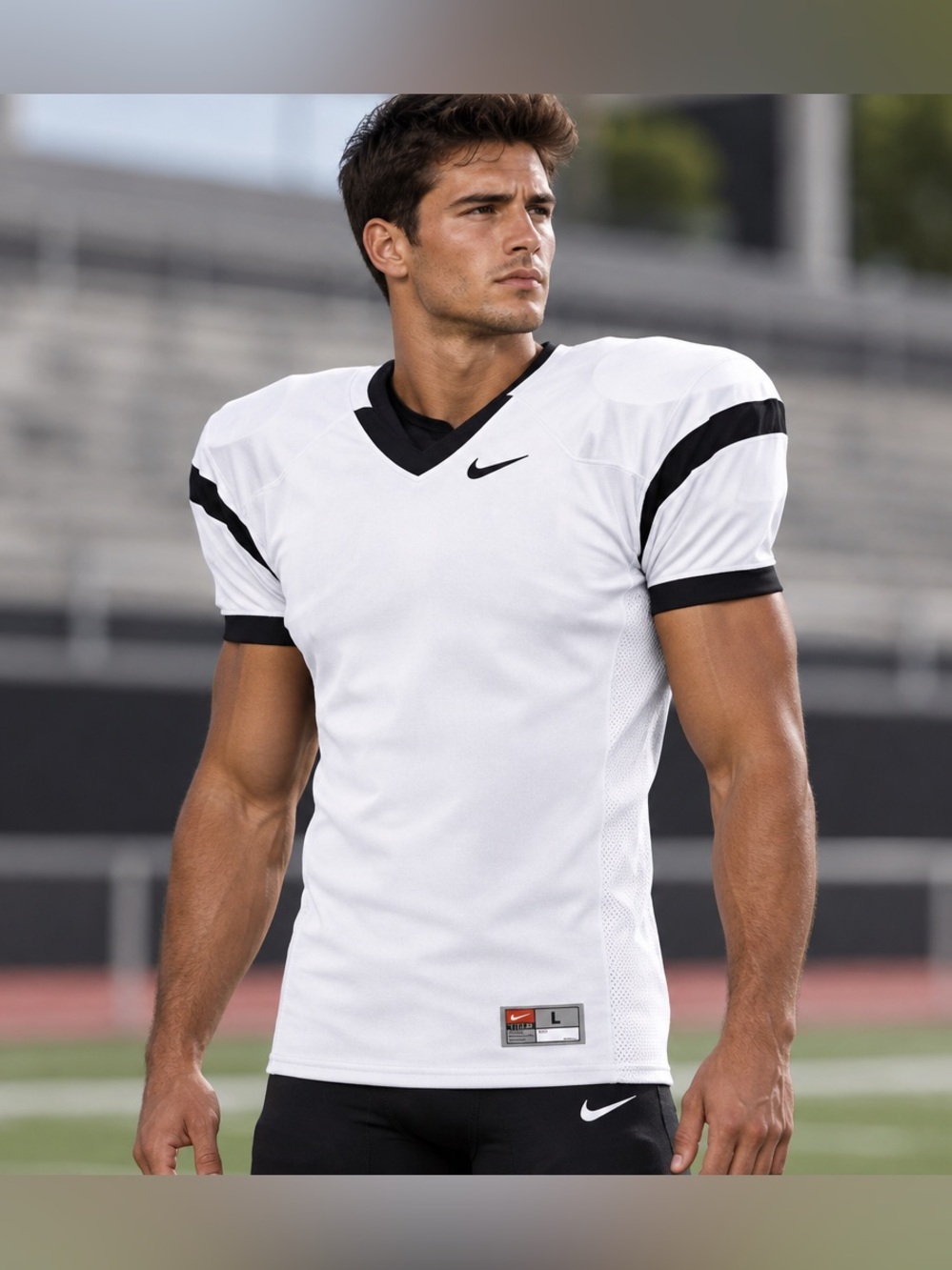 Nike Football Jersey Men's Size Medium White Black Style 616519 New With Tags